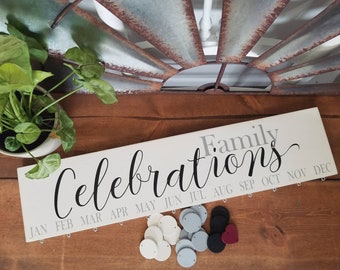 Family Celebration Board- Painted - EASY HANG