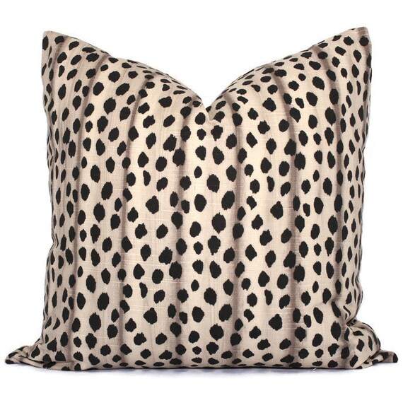 Lacefield Black and Tan Spotted Decorative Pillow Cover 20x20