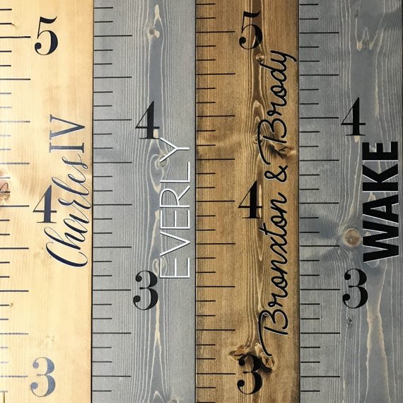 wood growth chart ruler personalized custom growth chart custom wood growth chart