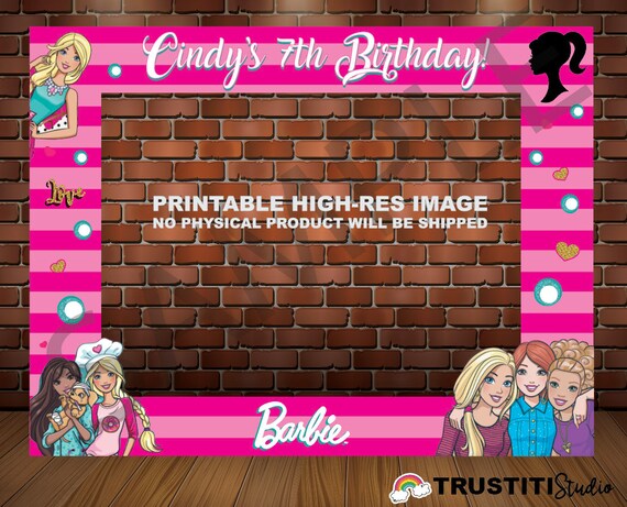 BARBIE PHOTO BOOTH Frame PhotoBooth Prop Barbie doll