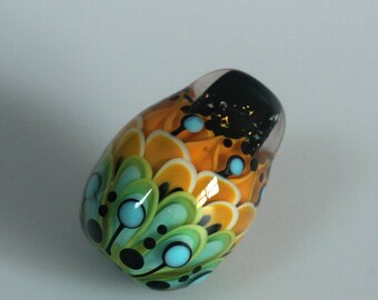 Lili - Lampwork focal lentil bead