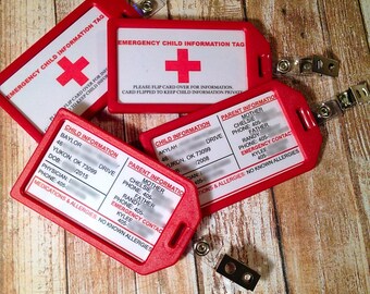 Emergency Child Information Tag