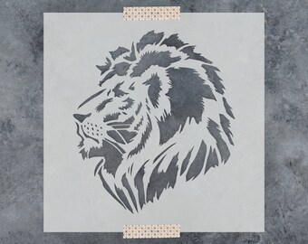 Lion Head Stencil - Reusable DIY Craft Stencils of a Lion Head