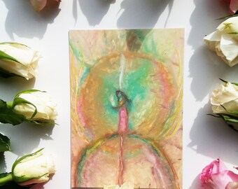 I am Light / Postcard / Grounding / Energy / Inspirational art / Meditation