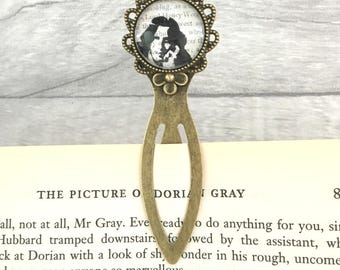 Oscar Wilde Bookmark - Vintage Bronze & Glass, Writer Gift, Book Lover, Classic Literature