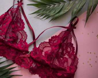 DAISY Bralette, Sexy Lingerie , Handmade Lingerie , Love and Passion Lingerie