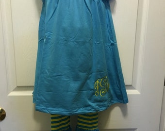 Back to school girls pant set blue