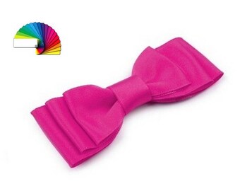 2 triple satin bow 9 cm
