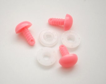 13mm Safety Noses in Pink - 3 Noses