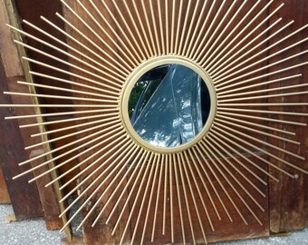 On Sale Starburst Mirror / Retro / Atomic / Mid Century Modern Decor / Gold Mirror/ Sunburst/ MCM/Vintage