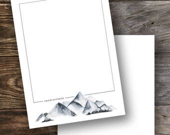 Personalized stationery set / flat notecards