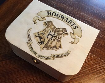 Harry Potter Hogwarts Wooden Keepsake Jewelry Box