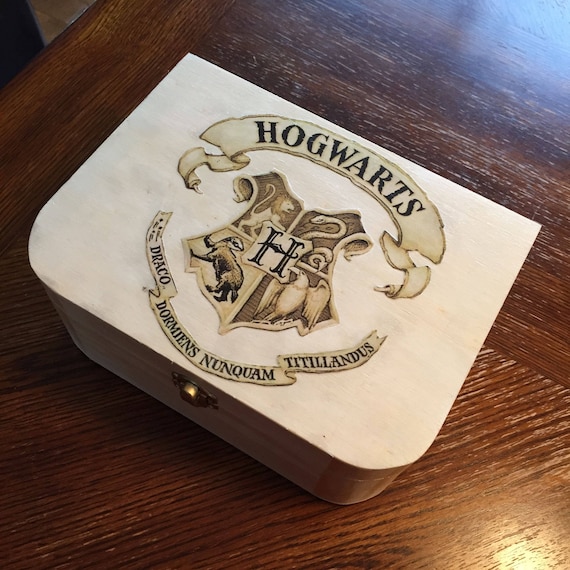 Harry Potter Hogwarts Wooden Keepsake Jewelry Box