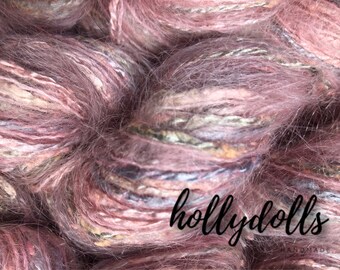 Cotton Candy * hand-dyed mohair blend yarn