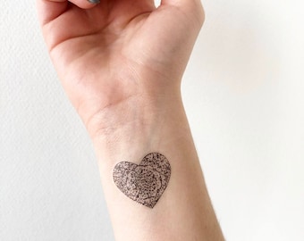 Heart Print - Temporary Tattoo