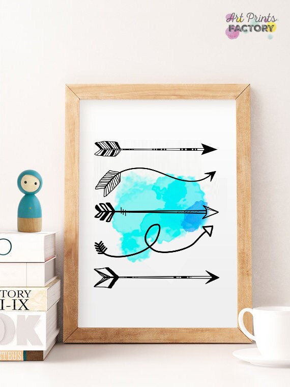 Arrow wall print Arrow nursery decor handmade arrow tribal