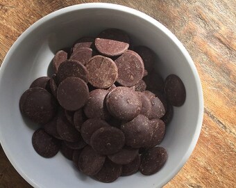 70% Organic Dark Chocolate Cocoa Wafers FREE SHIPPING Samples,4,8,12,16oz 1,1.5,2lbs