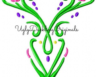 Frozen Anna Bodice Machine Embroidery Design Digital Download