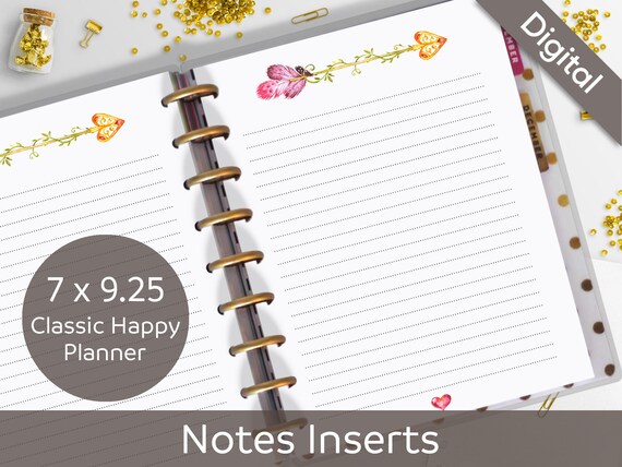 Classic Happy Planner Printable Notes Arrow Notes Memo
