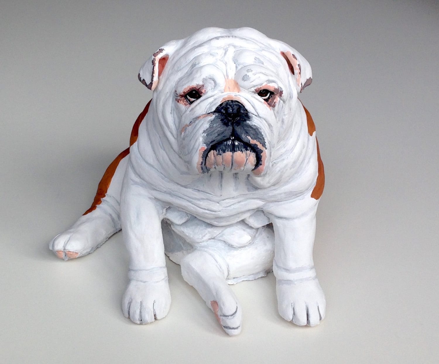 life size bulldog statue