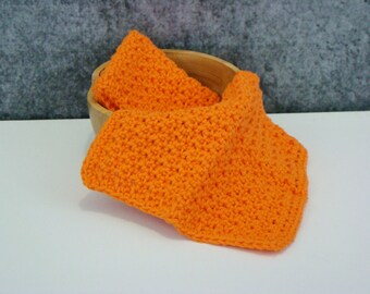 Bright Orange Cloth, Crochet Spa Cloth, Cotton Wash Cloth Set, Crocheted Homegoods, Bathroom Washcloth Set, Eco Friendly Spa Cloth, Set of 2
