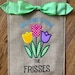 Custom Monogrammed Flower Garden Burlap Garden Flag Personalized with Name