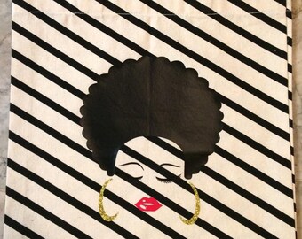 Natural Beauty Lips & Lashes tote bag