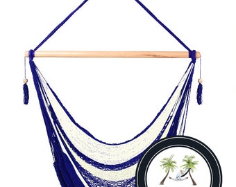 Nautical Hammock Chair - 100% Hand Woven - Perfect for one child, teen or adult!