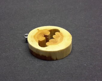 Batman Logo Necklace made from Maple - hand cut with scroll saw - FREE SHIPPING