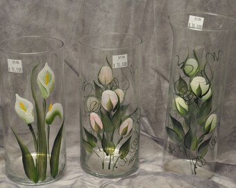 Hand Painted Cylinder Vase
