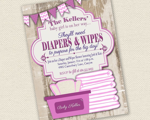 Diapers And Wipes Shower Invitation 5