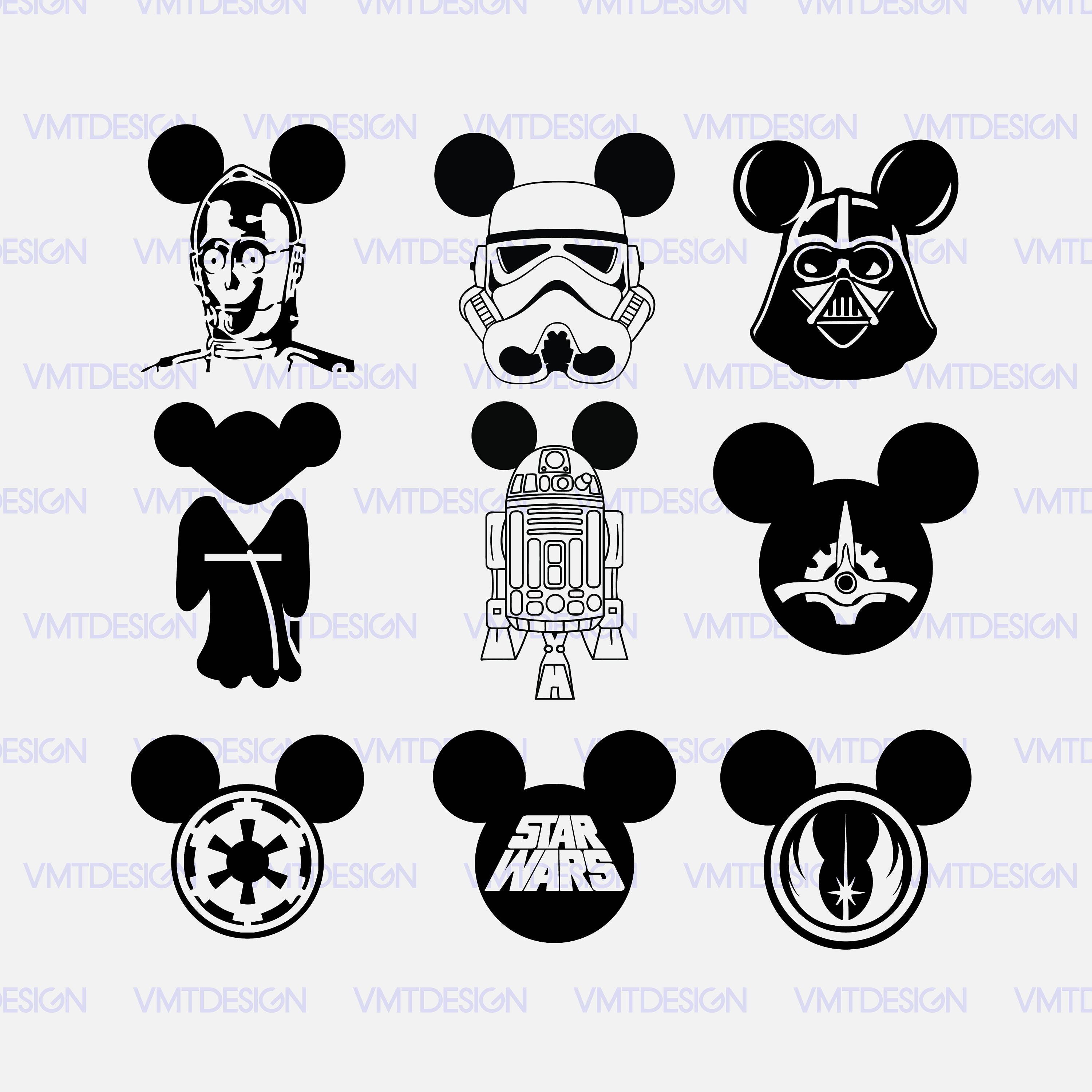 Mickey star wars svg mickey star wars clipart mickey star
