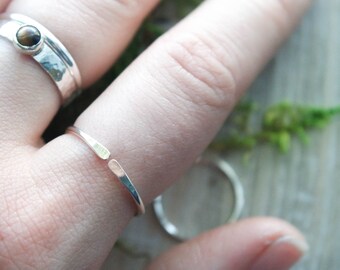 Adjustable Silver Stacking ring | Silver stacking ring | hammered ring | Sterling stacking ring | Unique Stacking ring