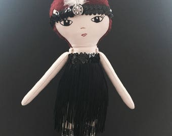 Cloth Doll Flapper Girl Heirloom Doll