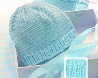Newborn Hat For Beginners, Easy Knitting, Easy Pattern, PDF file, Hat for Girls or Boys, Baby Shower Gift, Gorgeous Hat, Easy Made Gift