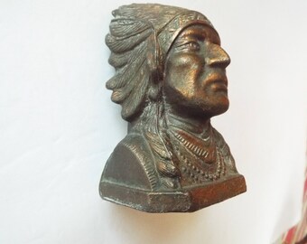 Bronze Indian Chief bank cast iron bank pot metal bank toy bank