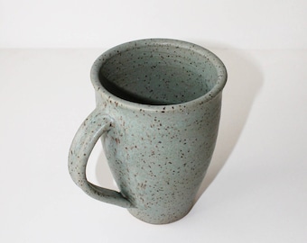 ceramic mug, green mug, coffee mug, coffee cup, tea cup, handmade ceramic mug, rustic mug