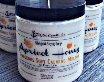 Sugar Scrub ~ Whipped Sugar Scrub ~ Whipped Soap ~ Exfoliating Soap ~ APRICOT HONEY ~ Shaving Soap ~ Honey ~ Summer ~ Citrus ~ Soap Scrub