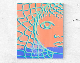 Print on canvas modern minimal art abstract home decor art contemporary canvas wall art feminine portrait to decorate home head of women