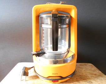 Vintage Krups coffee machine 1970s Kaffee automat T8 Krups Moka T8. Vintage orange design German coffee machine Moka brewer for 8 cups.