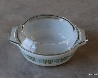 JAJ Blue & White Pyrex Casserole Dish