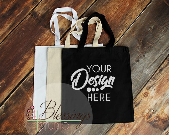 Download Tote Bag Mockup Canvas Tote Mockup White Black Natural Tote