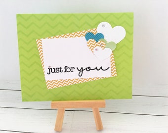 Set of 4 Just for You/Thinking of You/ Note Cards/Handmade/All Occasion