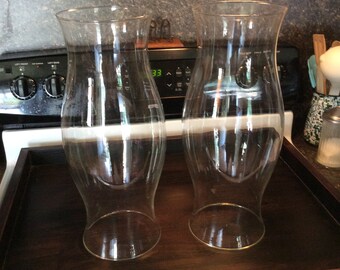 Clear colonial style glass globes