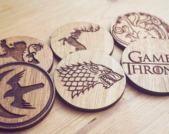 Set of 6 Game Of Thrones Inspired Coasters