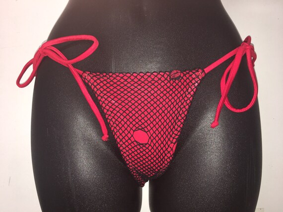 35%OFFSALE *** MissManeater RIOTGIRL thin strap tie side low rise boutique bikini pant *** THONG cut!