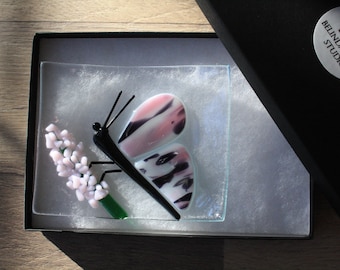Soap Dish / Spoon Rest - Butterfly on Flower