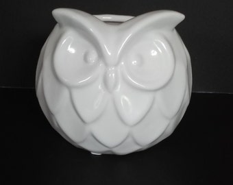 White Owl Planter Ceramic