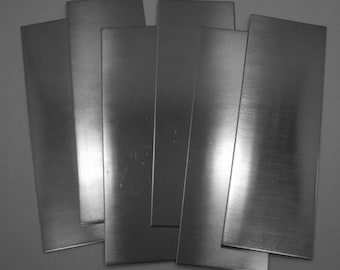 Nickel Silver Sheet / Bracelet Blanks 20ga 6" x 2" .81mm Thick Pkg Of 6 New Lower Price