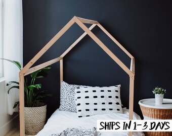House Bed - CRIB Size, Made in the USA, Wood Bed, Montessori, Crib Mattress, home, wooden, natural wood, modern, floor bed,